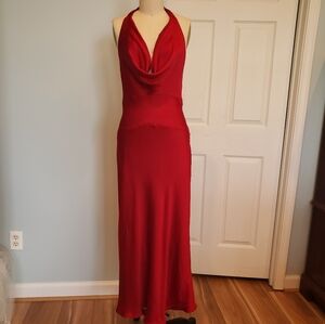 NWT Bombshell Silk Red 1930's Style Halter Dress, 10